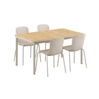 Kirra Dining Table Taupe & 4 Patio Chair no. One