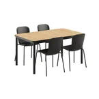 Kirra Dining Table Noir & 4 Patio Chair no. One