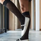 Hype The Detail Knee High Logo strømper, svart