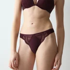 Triumph Love In Lace stringtruse, burgunder