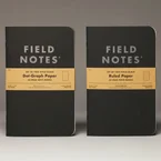 Field Notes Pitch Black Note Book 2-Pack, Ruled