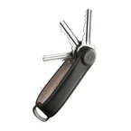 Orbitkey 2.0 Leather Key Organiser, Black/Black