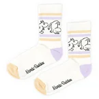 Nordicbuddies Moomintroll Women's Retro Socks, White /  Lilac / Peach