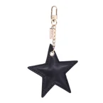 LEATHER STAR CHARM BLACK NAPPA W/GOLD