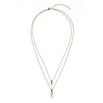 BAGUETTE CRYSTAL NECKLACE CHAMPAGNE