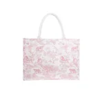 CANVAS TOTE MEDIUM COTTON CANDY SAVANNAH PATTERN