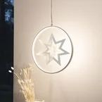 Dekorasjon med stjerne dimbar - Hvit