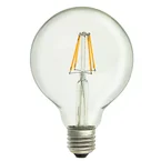 Ledpære E27 klar glob filament 8 Watt 2700 Kelvin 95 mm - Dimbar