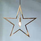 Frame adventsstjerne 42 cm - Gullfarget