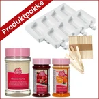 Produktpakke til hjemmelaget pinneis inspirert av friskis