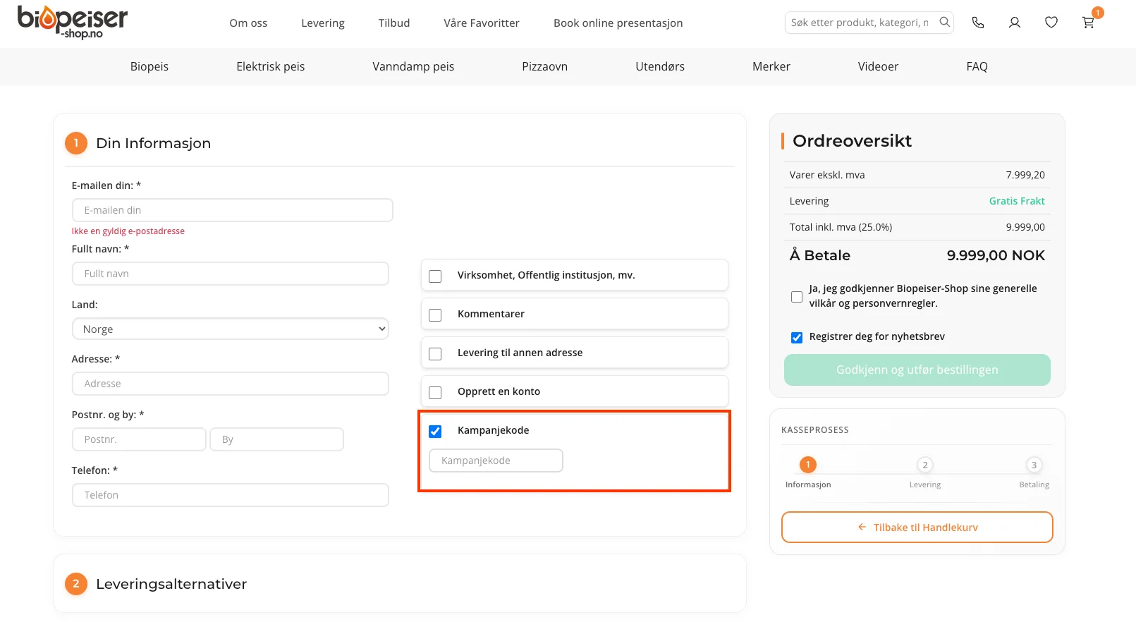 Slik bruker du rabattkoden - Biopeiser Shop
