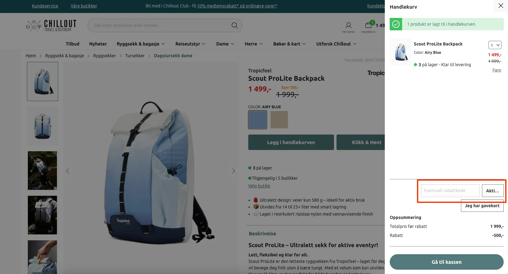 Slik bruker du rabattkoden - Chillout