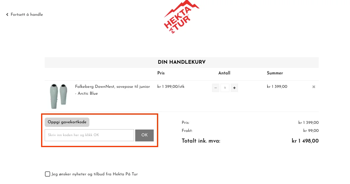 Slik bruker du rabattkoden - Hektapatur