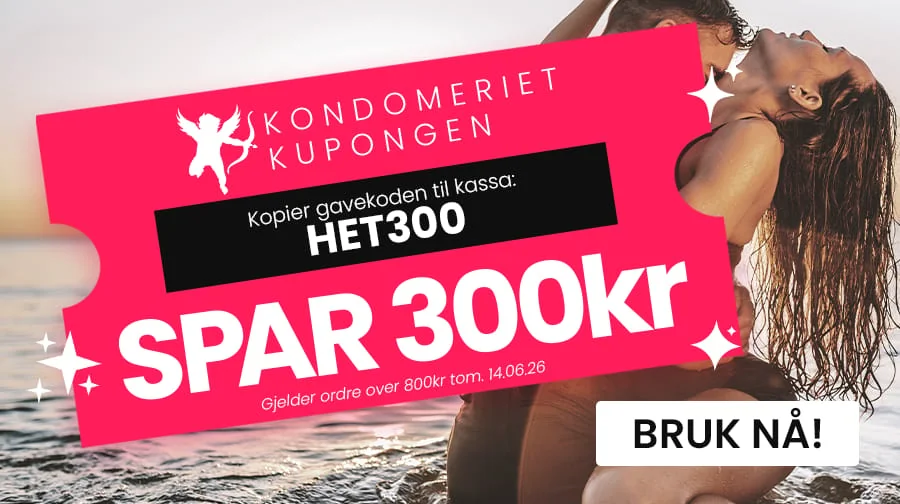 Bevis på rabattkode - Kondomeriet - Kondomeriet rabattkode: [[kr. 300 avslag]] på bestillinger over kr. 800