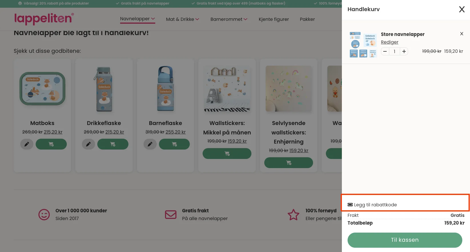 Slik bruker du rabattkoden - Lappeliten
