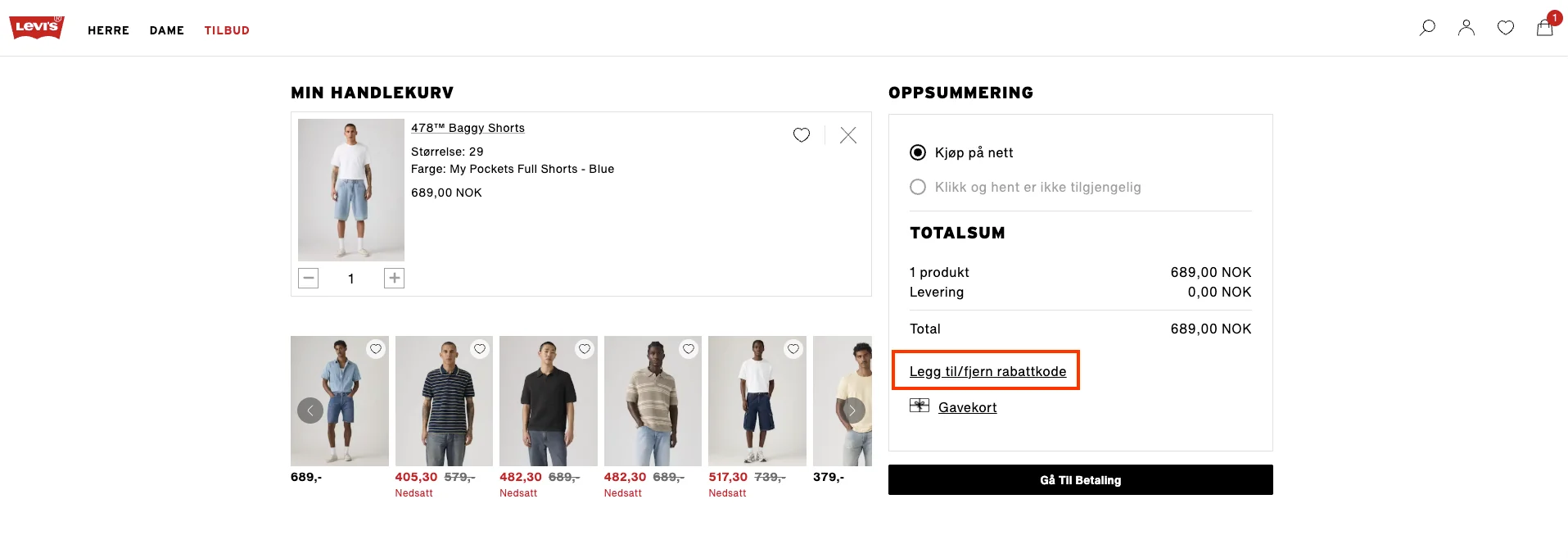 Slik bruker du rabattkoden - Levi's