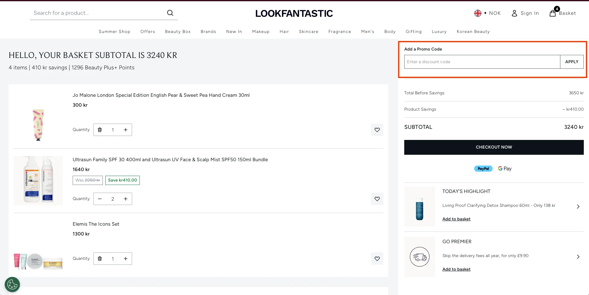 Slik bruker du rabattkoden - Lookfantastic