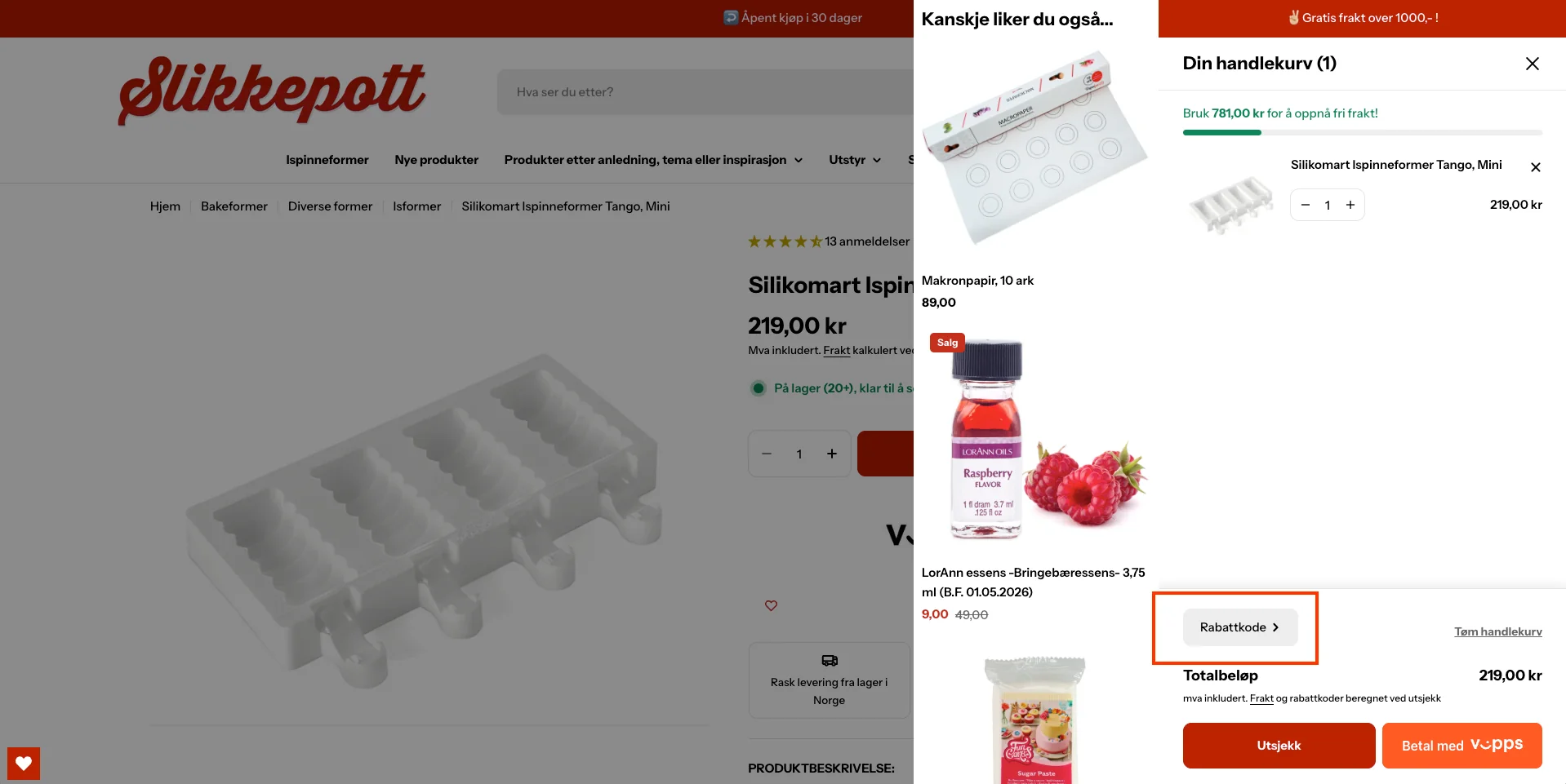 Slik bruker du rabattkoden - Slikkepott